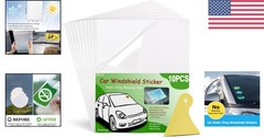 10PCS Clear Car Window Cling Stickers Waterproof Vinyl for Permits & More