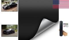Easy Install Matte Black Adhesive Vinyl Wrap – 5ft x 1ft – Perfect for DIYers