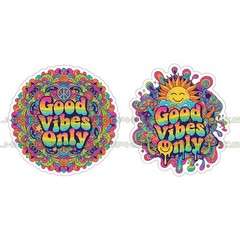 Good Vibes Only Vinyl Decal Sticker 2 Pack E