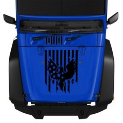 Black American USA Flag Vinyl Decal Sticker Car Truck Window Hood Decoration