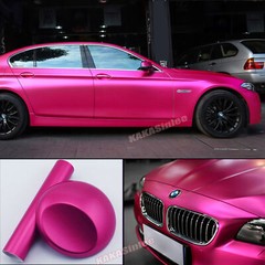 65FT Stretch Entire SUV Car Wrap Satin Matte Chrome Film Vinyl Sticker Rose US