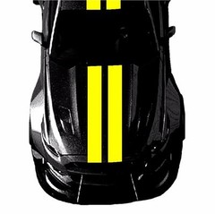 NEW 9″ Double Center Rally RACING STRIPES Vinyl Decal Car (Fits Ford MUSTANG)