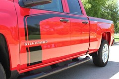 FLOW | 2016-2018 Chevy Silverado Vinyl Decals Side & Hood Stripes 3M Wet Install