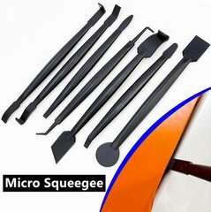 “Automotive Vinyl Wrap Kit with Tools: Black Vinyl, Car Compatible, Plastic Ex..