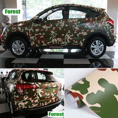 Bubble Free Camouflage Camo Car Digital Forest Vinyl Wrap Film Trim Sticker ABUS