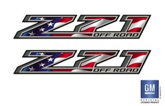 2014 15 16 17 18 Chevy Colorado American Flag Z71 Off Road Bed Side Decal Set 2
