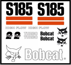 DECAL KIT for Bobcat skidsteer S185 track loader decals Stickers