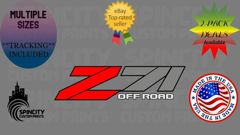 Z71 OFF ROAD Logo Truck Vinyl Decal Bumper Tailgate Sticker Multiple Sizes NEW