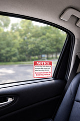 Notice For Security This Vehicle Equipped With Audio Video Devices Sticker P925