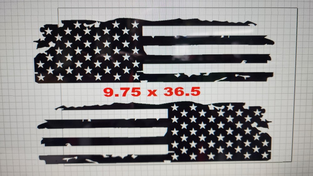 Pick up Truck / Car side bed Vinyl Decals Flag Graphics . Any Vehicle X2