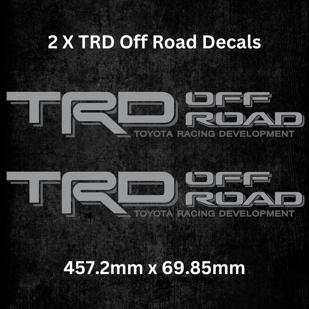 1995 – 2004 Toyota SILVER TRD Off Road Tacoma Tundra decal stickers vinyl Set