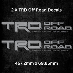 1995 – 2004 Toyota SILVER TRD Off Road Tacoma Tundra decal stickers vinyl Set
