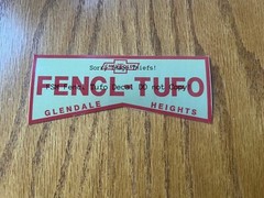 Exact REPRODUCTION Fencl Tufo Chevrolet Glendale Heights IL Dealership Decal 70