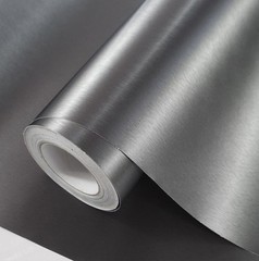 Full Roll 100FT x 5FT Metallic Brushed Grey ALUMINUM Vinyl Car Wrap Sticker Film