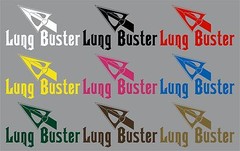 LungBuster Bow Arrow Deer Hunting Arrowhead Car Truck Window Vinyl Decal Sticker