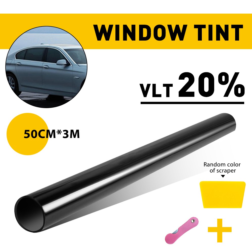 1PC 20% VLT Tint Roll 20″x10ft Window Film Car Home Office Heat Insulation Uncut