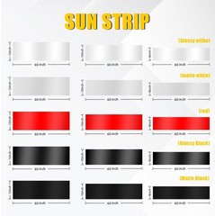 Windshield Sun Vinyl Visor Blank Banner Cover Sticker Tape Anti-UV Universal New