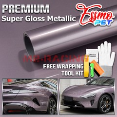 ESSMO PET Super Gloss Metallic Luminous Violet Vehicle Vinyl Wrap Decal Paint