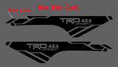 2X side bed Vinyl Decals graphic 2016-2020 4 Toyota Tacoma TRD 4×4 Sport