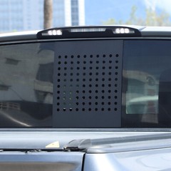 Black Aluminum Rear Window Center Cover plate Trim For Nissan Titan 16-23