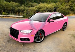 High Gloss Pink Glossy Car Vinyl Wrap Sticker Decal Sheet Film DIY Air Release