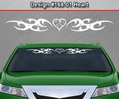 168-01 HEART Decal Sticker Windshield Window Vinyl Banner Graphic Tribal Heart