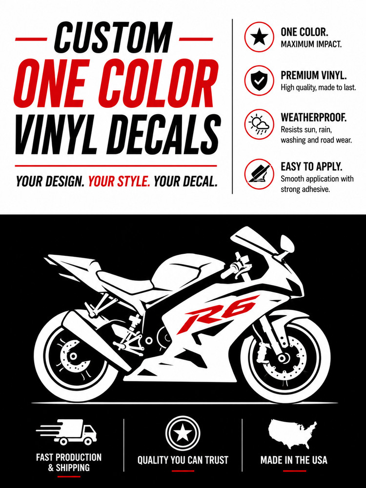 Custom Vinyl Decal Die Cut Logo Sticker Durable Outdoor tool box laptop truck