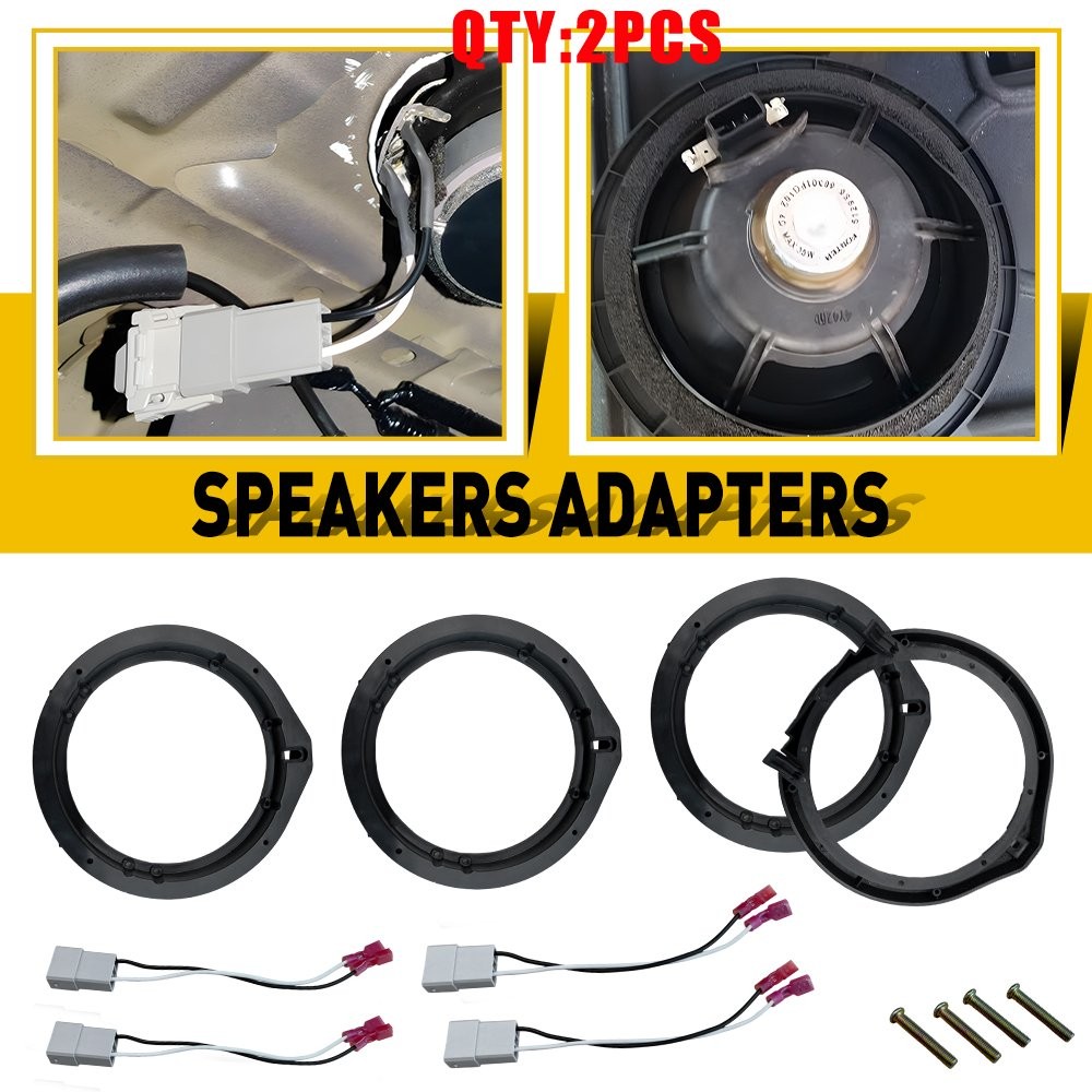 6.5″ s Speaker Adapter Door Plates&Wiring Harness For Honda Passport Civic 2-10X
