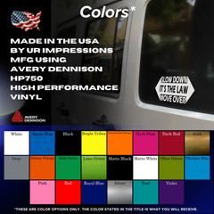 Slow Down Move Over Decal – High-Performance Vinyl Safety Sticker for Vehicles