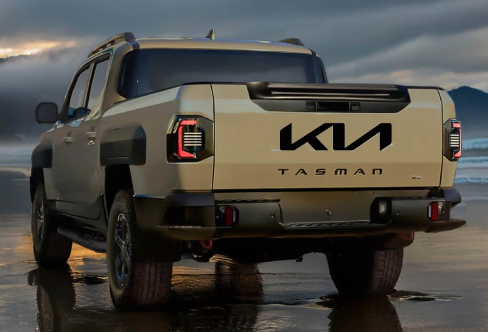 Kia Tasman Rear Tailgate Lettering KIA Graphics Decals Both Sides Stickers