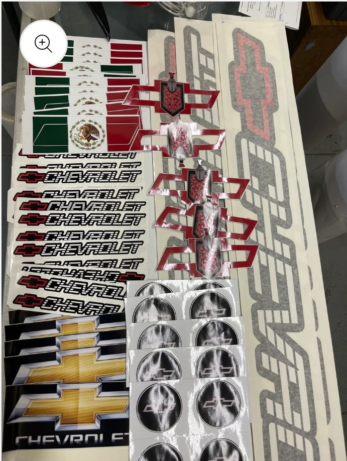 Chevrolet Decal Emblem Stickers 50pcs Combo for cars and trucks