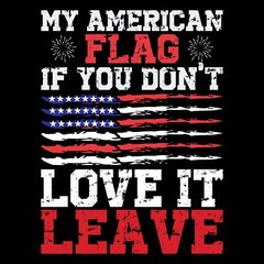 USA AMERICAN FLAG (LOVE IT OR LEAVE IT ) SQUARE Vinyl Decal LAMINATED FREE GIFT