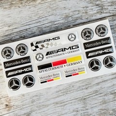 Mercedes Benz 3D Domed Sticker Set , AMG cla e300 EQE S and other model Decal