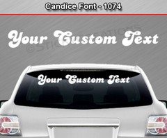 #1074 Custom Text Letters Personalized Decal Sticker Vinyl Windshield Window Car