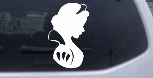 Snow White Princess Silhouette Car or Truck Window Laptop Decal Sticker 8X5.1