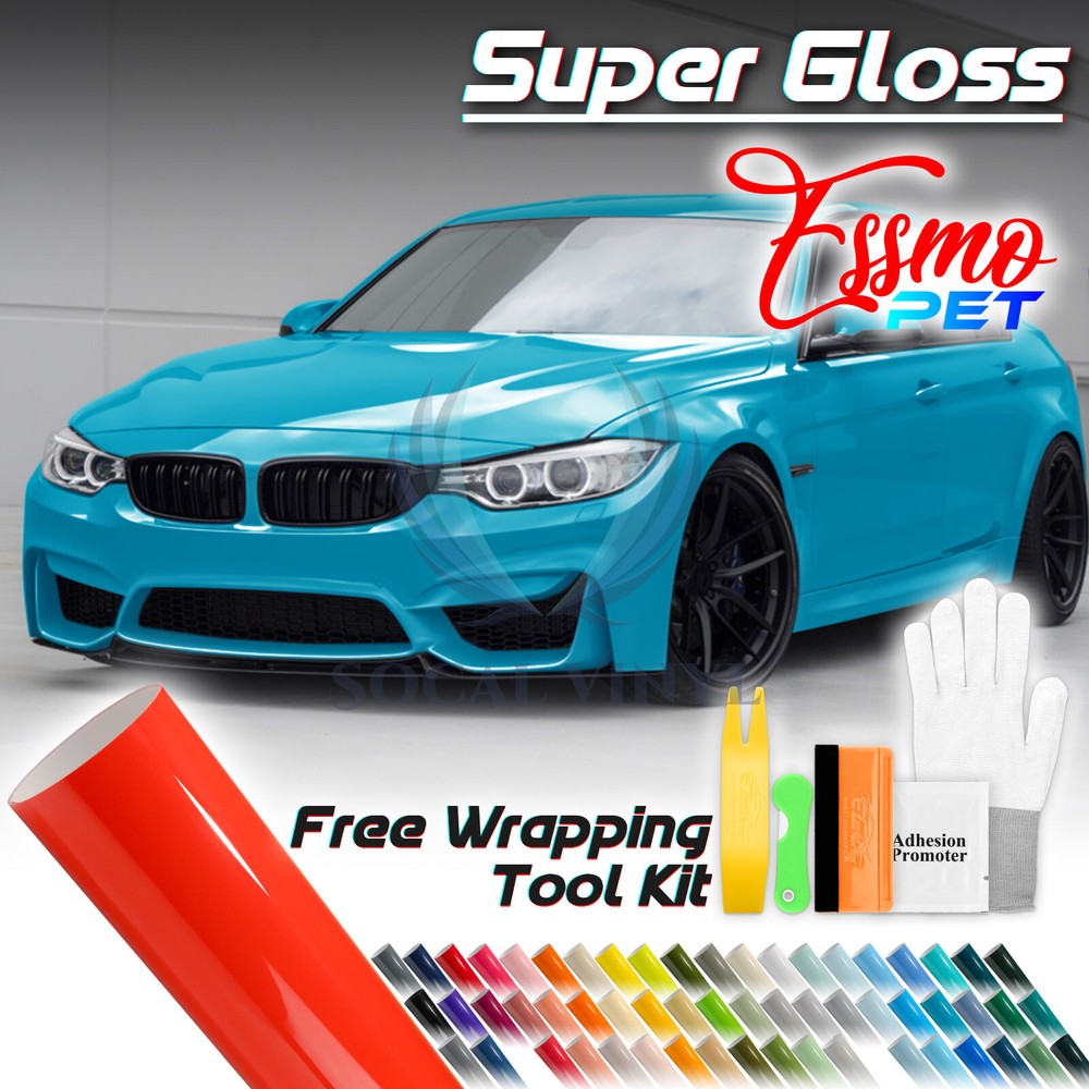 ESSMO PET Super Gloss Car Vehicle Vinyl Wrap Decal Glossy Decal Sticker Film DIY