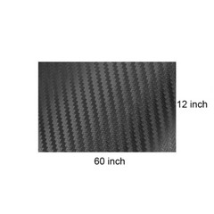 60″x12″ Waterproof Texture Carbon Fiber Look Vinyl Wrap Sheet Roll Film Sticker