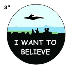 I WANT TO BELIEVE Xfiles Car Truck Window Bumper Graphic Sticker Decal Souvenir