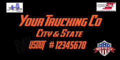 TRUCK DOOR DECALS SET X2 CUSTOM USDOT COMPANY NAME CITY STATE VINYL