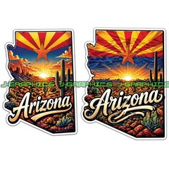 Arizona State AZ Vinyl Decal Sticker 2 Pack K