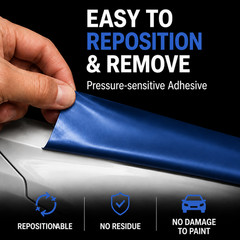 5ft x 50ft Matte Chrome Blue Car Wrap Ultra Smooth No Orange Peel Air Release