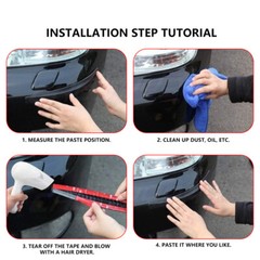 For Dodge Charger Car Rubber Front Rear Corner Bumper Guard Protector Sticker