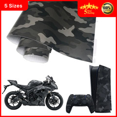 Black Camo Vinyl Film Car Wrap Camouflage Wrapping Skin Bike Console Sticker