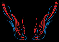 Hot Rod Pinstriping Bird Decals – Set of 2 – 11″ x 4″ – Ships Free! – 2 colors