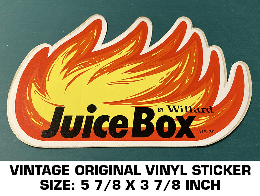 JUICE BOX WILLARD BATTERY – VINTAGE ORIGINAL DECAL STICKER – RACING – NHRA-DRAG