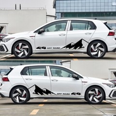 Car Side Body Stickers 4X4 Off Road Mountain Decals Vinyl DIY Trim For Truck SUV