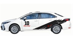Fit For Toyota Camry Corolla Distorted Stripe Car Sticker Graphics Racing Decals