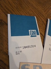 2 Trans Am SD 455 Shaker Decal Blue GENUINE GM 491314