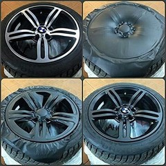 Auto Rim Air-Release Adhesive Vinyl Wrap 24 Inch x 30 Inch 4 Sheet Pack Matte…