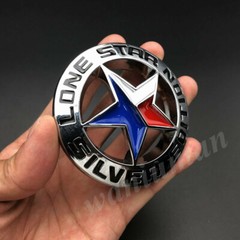 Metal 3D Lone Star Texas Edition Car Trunk Rear Emblem Badge Decal Stickers